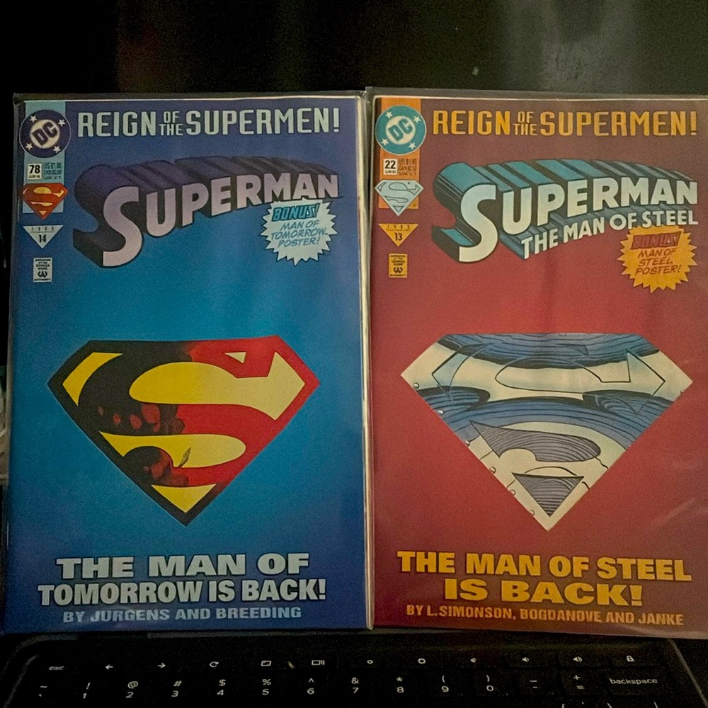 superman and Superman The Man of steel Comics - Picture 1 of 5
